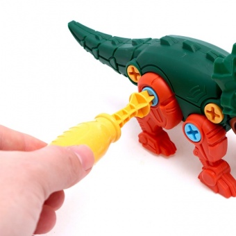 Конструктор винтовой Динозавр Трицератопс с отверткой